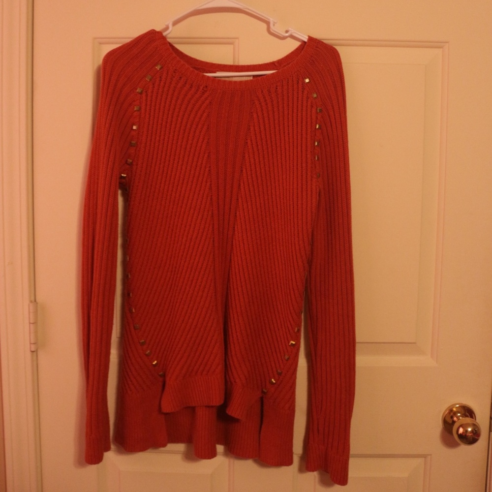 MICHAEL KORS Orange knit sweater